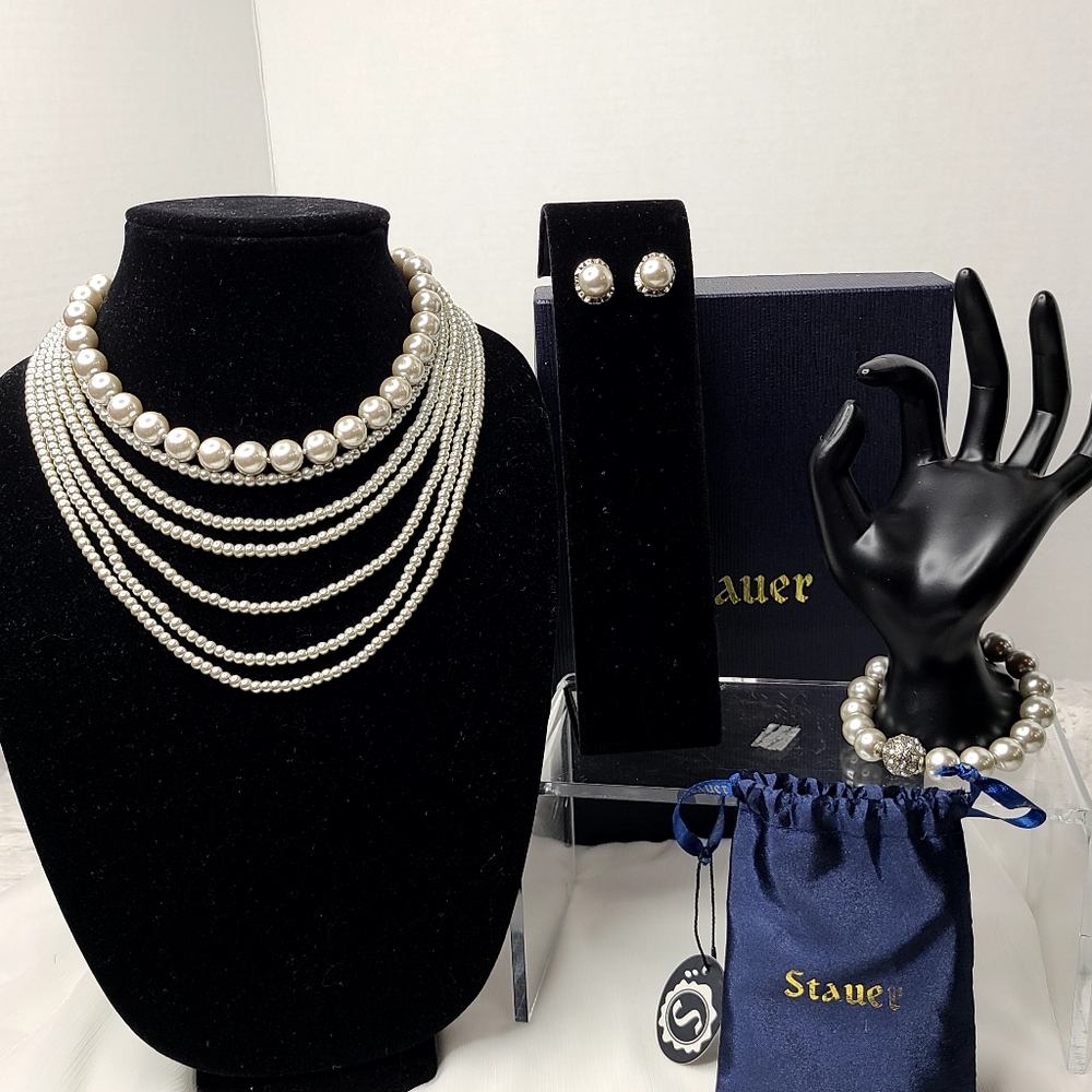 Staur Perle De Verre Jewelry Set